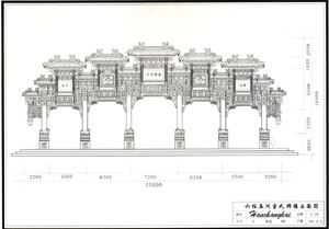 大型石雕牌坊牌樓雕刻設計圖