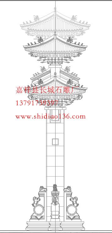 石牌樓斗拱樓子設(shè)計圖紙